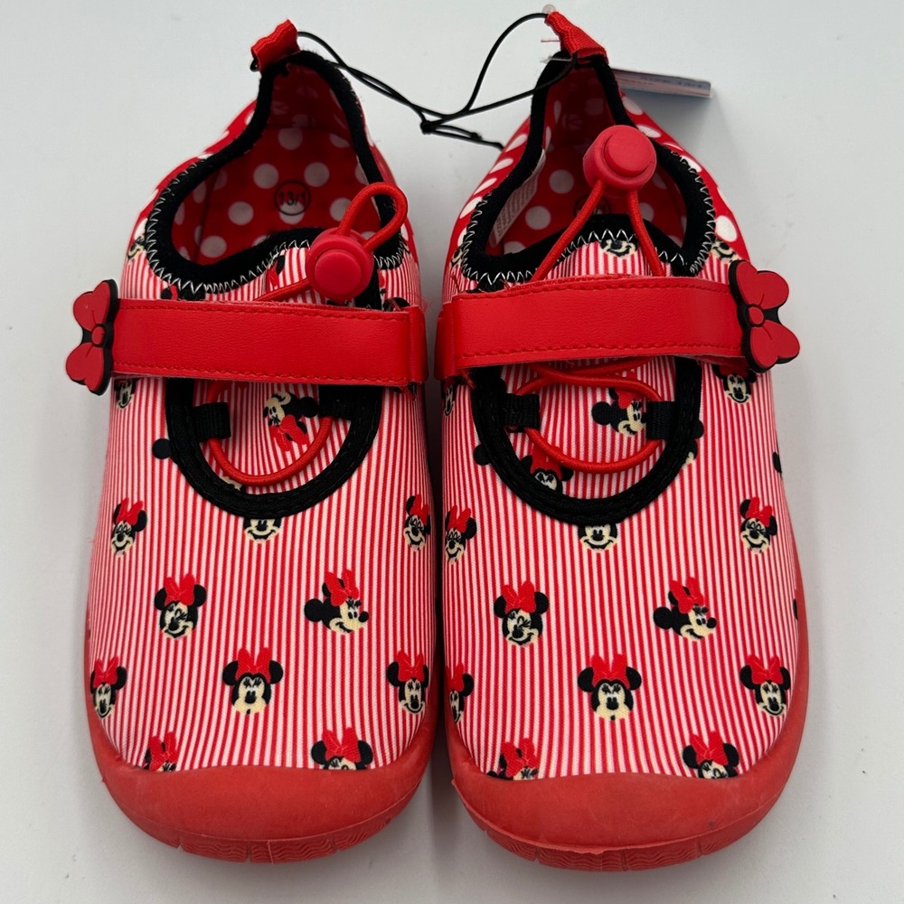 Minnie Mouse Quick Drying Water‎ Shoe Kids Size 13/1 Red Polka Dot Coquette Y2K